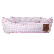 Caminha Resistente Para Cachorros E Gatos 112x102Cm Tamanho G Vichy Rosa