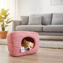Caminha Toca Luxo Gato Cães Lavavel Suede Rosa Macio Fofo -