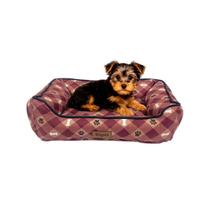 Caminha Zoola Pet Para Cachorro Gato Cama Pet Xadrez de Pata 48x38 Cm Com Capa Lavável - Tam 1