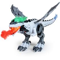 Caminhada elétrica Toy Dinosaur Bloolilies com spray de fogo e névoa