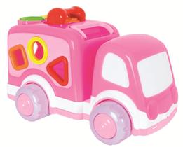 Caminhão Atividades Bloco Montar Menina 1 Ano - Super Toys