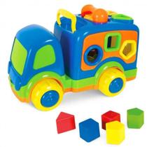 Caminhão Atividades Bloco Montar Menino 1 Ano - Super Toys - Supertoys