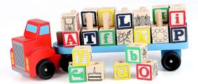 Caminhão Baicccf Wooden Abc Block Brinquedos educativos de m Caminhão Baicccf Wooden Abc Block Brinquedos educativos de m