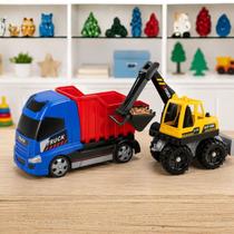Caminhão Basculante com Escavadeira Infantil Orange Toys Caminhão Basculante com Escavadeira Infantil Orange Toys