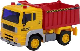 Caminhão Basculante de Brinquedo com Caçamba Inclinável Luzes Som e Fricção 1:20 a Bateria ou Pilha Zippy Toys