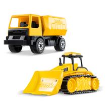 Caminhão basculante e escavadeira Toy Tonka Steel Classics Giga Series