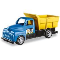 Caminhão Basculante Infantil Construction WORK 23CM com Roda Livre