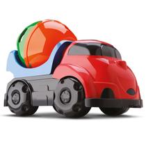 Caminhão Betoneira Didático Brinquedo Carro Colorido Menino - Orange Toys