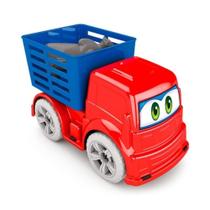 Caminhão Boiadeiro e Caçamba Articulado Infantil Brinquedo para Crianças - GGB