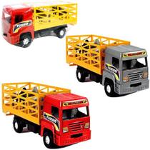 Caminhao boiadeiro turbo roda livre colors com 4 cavalos 37cm - DIVERPLAS Caminhao boiadeiro turbo roda livre colors com 4 cavalos 37cm - DIVERPLAS