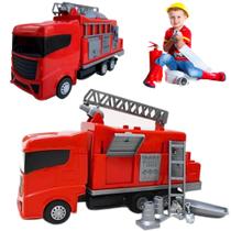 Caminhão Bombeiro Brinquedo Menino Infantil Carro Carrinho Menina Presente Crianca