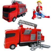 Caminhão Bombeiro Brinquedo Menino Infantil Carro Carrinho