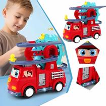 Caminhão Bombeiro Infantil com Luzes e Som Brinquedo Interativo e Educativo Caminhão Bombeiro Infantil com Luzes e Som Brinquedo Interativo e Educativo