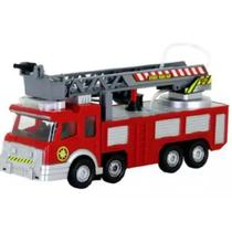 Caminhão Bombeiro Solta Água Com Som E Luz Cor Vermelho
