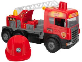 Caminhão Brinquedo Bombeiro Grande C/ Som E Luz - Magic Toys