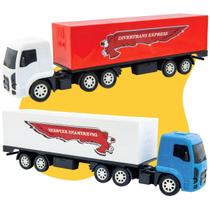 Caminhão Brinquedo Carreta Baú Brinquedo Abre Porta Grande Resistente