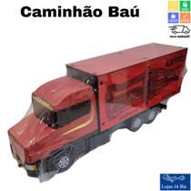Caminhão Brinquedo com Carroceria Baú MDF Gigante P.A Brinquedos 69x26x16cm