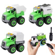 Caminhão Brinquedo Mini Truck Lixo Acessório Montar Infantil Caminhão Brinquedo Mini Truck Lixo Acessório Montar Infantil