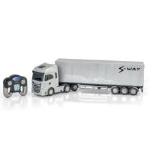 Caminhão Brinquedo Miniatura Iveco Bau S-Way Controle Remoto