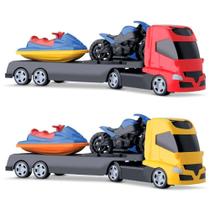Caminhão Brinquedo Trans Sport Radical + Moto e Jet Ski - Orange Toys
