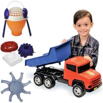 Caminhao Cacamba / Basculante Super Truck Com Balde De Praia Polvo + Acessorios 8 Pecas - ADIJOMAR Caminhao Cacamba / Basculante Super Truck Com Balde De Praia Polvo + Acessorios 8 Pecas - ADIJOMAR