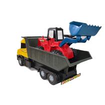 Caminhão Caçamba Com Pá Carregadeira Brinquedo De Plastico Grande - P.A Brinquedos