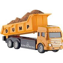 Caminhão Caçamba Controle Remoto 4 Funções com LUZ a Pilha