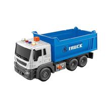 Caminhão Caçamba de Fricção com Luz e Som - Construção - City Truck - Azul - 1:16 - Yes Toys