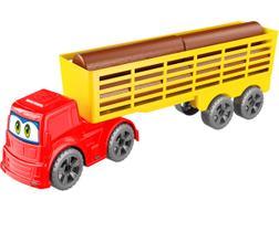 Caminhão Carreta Carga de Madeira Brinquedo Infantil