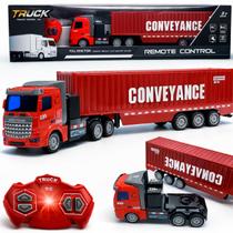Caminhão Carreta Container Recarregável com Controle Remoto - Caminhão Carreta Container Recarregável com Controle Remoto -