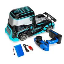 Caminhão Carrinho Carro Controle Remoto Formula Truck Azul