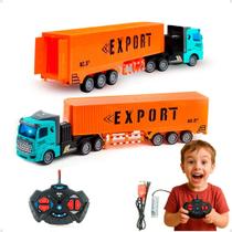 Caminhão Carrinho Controle Remoto Carreta Truck Grande Luz Caminhão Carrinho Controle Remoto Carreta Truck Grande Luz