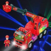 Caminhão Carro de Bombeiros Com Sons de Sirene Real Luzes 4D Caminhão Carro de Bombeiros Com Sons de Sirene Real Luzes 4D