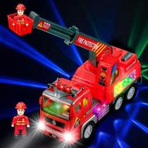 Caminhão Carro de Bombeiros Com Sons de Sirene Real Luzes 4D Caminhão Carro de Bombeiros Com Sons de Sirene Real Luzes 4D