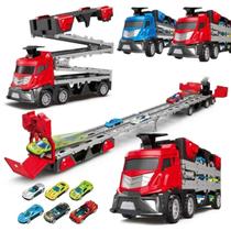 Caminhão Cegonha Brinquedo com 6 Mini Carrinhos