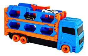 Caminhão Cegonha Carreta Vira Pista Brinquedo + 2 Carrinhos Caminhão Cegonha Carreta Vira Pista Brinquedo + 2 Carrinhos