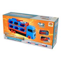 Caminhão Cegonha de Fricção com 2 Carrinhos - DM Toys