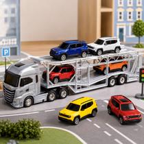 Caminhao Cegonha Iveco S-Way 4 Carrinho Menino Jeep Replica Caminhao Cegonha Iveco S-Way 4 Carrinho Menino Jeep Replica