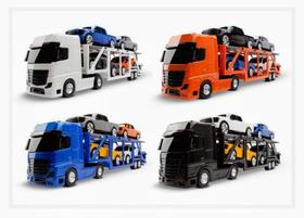 Caminhão Cegonha Petroleum + 4 Pickup - Roma Brinquedos