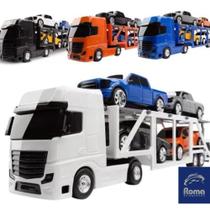 Caminhão Cegonheira com 4 Pick-up Brinquedo Roma Petroleum 1470