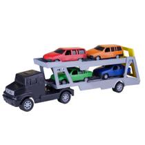 Caminhão Cegonheira De Brinquedo Com 4 Carrinhos Mini Truck Solapa 0869 - Samba Toys