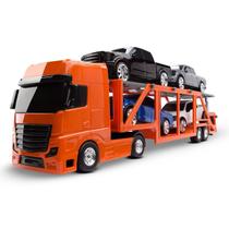 Caminhão Cegonheira Petroleum Cegonha Com 4 Caminhonetes - Roma Brinquedos