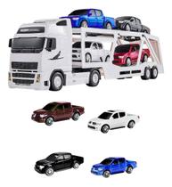 Caminhao cegonheira rx diesel branco 80cm brinquedo roma Caminhao cegonheira rx diesel branco 80cm brinquedo roma