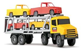 Caminhão Cegonheira Strada Transcar Com 4 Carrinhos - Silmar Brinquedos
