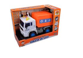 Caminhão Coleta de Lixo Fricçao C/ Som E Luz DMT5699 - Dm Toys