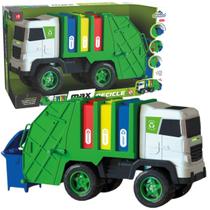 Caminhão Coletor Com Caçamba Infantil Brinquedo Educativo