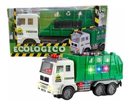 caminhão coletor de lixo com luzes e som - Toy king