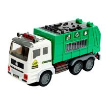 Caminhão Coletor De Lixo Com Som E Luzes 4D Brinquedo