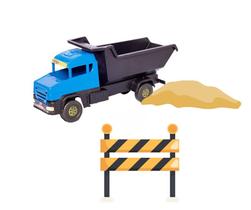 Caminhão com Caçamba 29cm Cor:Azul/Preto