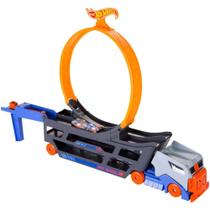 Caminhão Com Pista E Carrinho Hot Wheels - Stunt & Go - City - Mattel Caminhão Com Pista E Carrinho Hot Wheels - Stunt & Go - City - Mattel